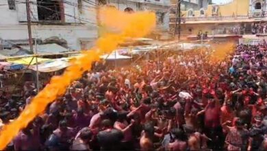 Photo of रंग पंचमी पर रंगों से सराबोर हुआ उज्जैन शहर