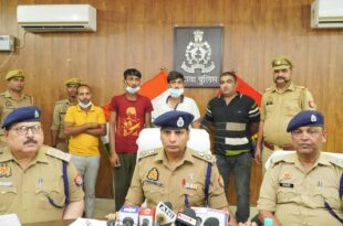 इटावा : पुलिस मुठभेड़ में तीन लुटेरे गिरफ्तार, एक बदमाश गोली लगने से घायल