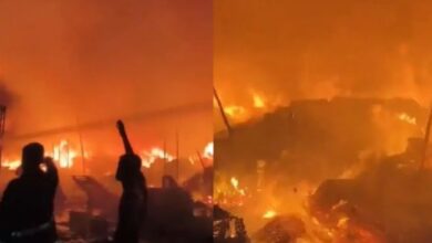Photo of नवी मुंबई की APMC मार्केट में लगी भीषण आग, अनाज का गोदाम जलकर राख