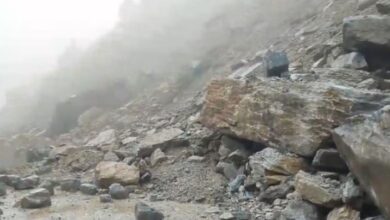 Photo of गोपेश्वर में बदरीनाथ हाईवे पर पहाड़ी से भूस्खलन